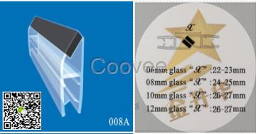 工厂直供淋浴房斜碰45度磁性密封胶条 浴室玻璃密封门吸磁条