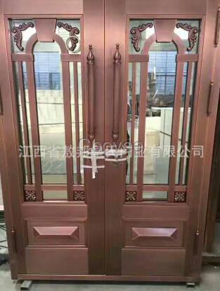 敖邦玻璃對開大門玻璃銅門304不銹鋼門別墅門