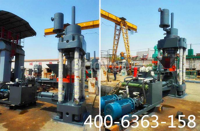 銘澤機械鋁屑壓塊機連續生產