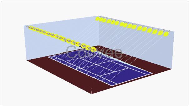 室内网球馆照明灯具的选择网球馆专用防眩灯