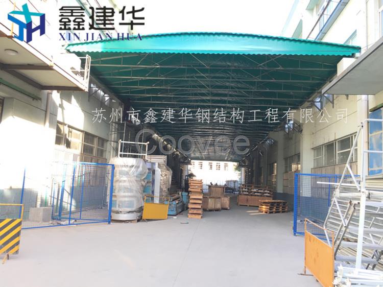 鑫建华活动遮雨篷天津轮式推拉蓬津南定做仓库帐篷帆布固定篷批发