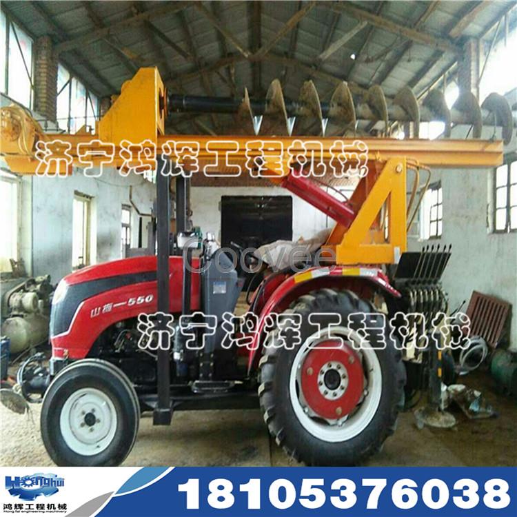 拖拉機打樁機凍土專用電線桿打樁機拖拉機挖坑機電線桿鉆孔機