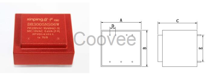 供應家用電器專用灌封式插針變壓器
