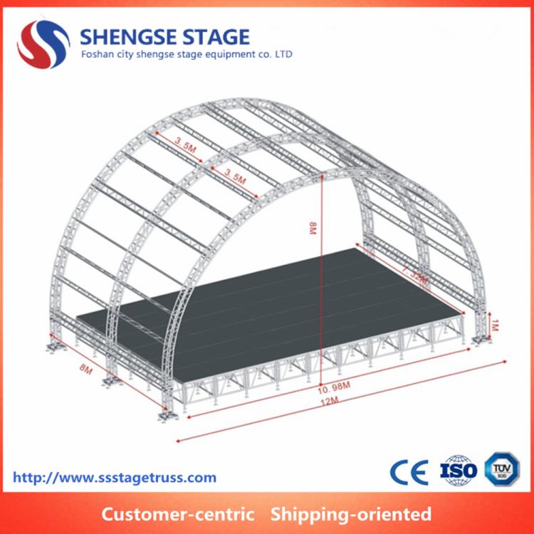 佛山声色舞台厂家直销铝合金桁架演出灯光架舞台桁架太空龙门架