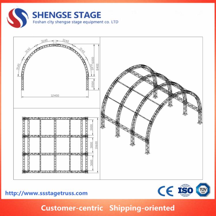 佛山声色舞台厂家直销铝合金桁架演出灯光架舞台桁架太空龙门架