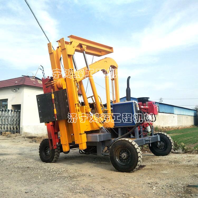 廠家直銷公路護欄打樁機 一體式公路護欄打樁機 液壓護欄打樁機