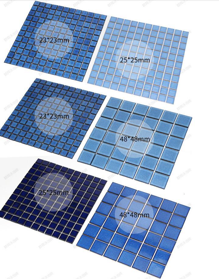 山东泳池马赛克瓷砖窑变闪电纹拼图