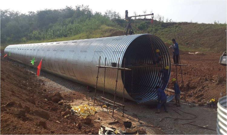 整装型金属波纹涵管 钢波纹管涵 桥涵波纹管 公路涵洞波纹管