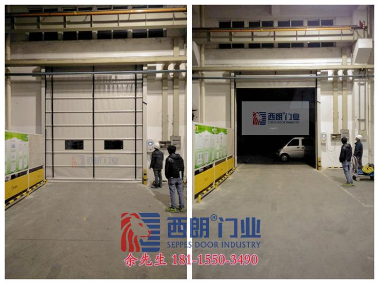 嘉興廠房抗風堆積門 柔性堆積門