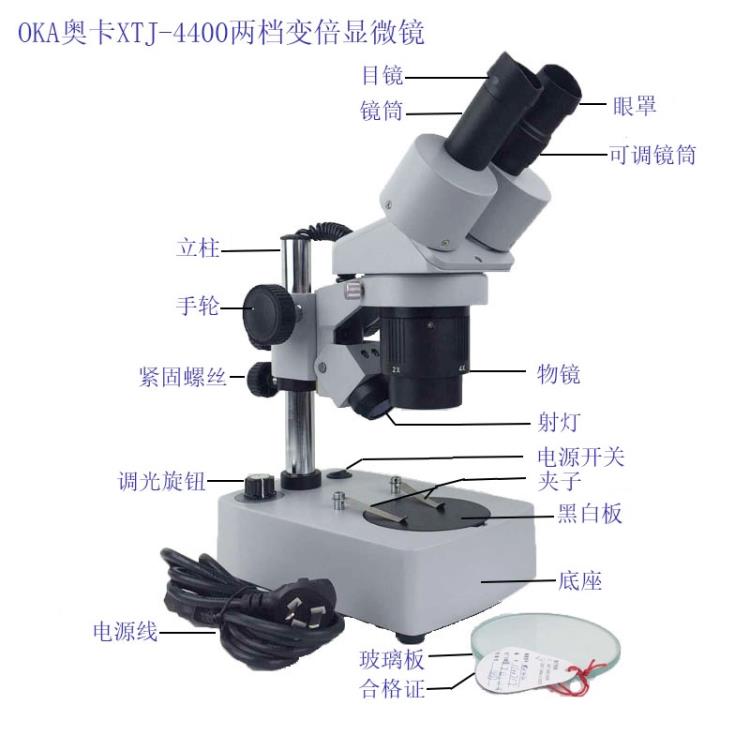 奥卡XTJ-4400双目两档变倍显微镜