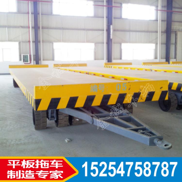 重型廠區平板車金誠廠家直銷特種平板牽引拖車