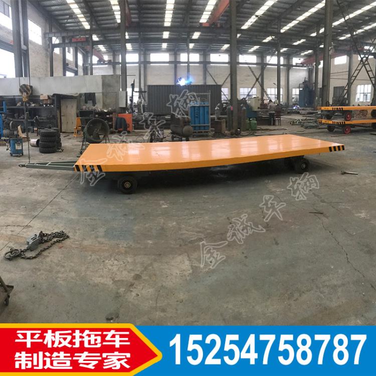 叉車牽引式拖車 實心胎平板拖車金誠非標定制