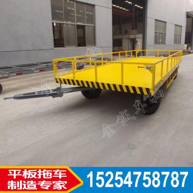 4噸圍欄式平板車 廠區(qū)平板拖車4噸 金誠(chéng)非標(biāo)定制