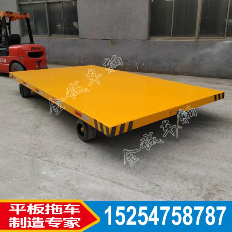 山東金誠工廠物料搬運拖車 牽引車配套平板車