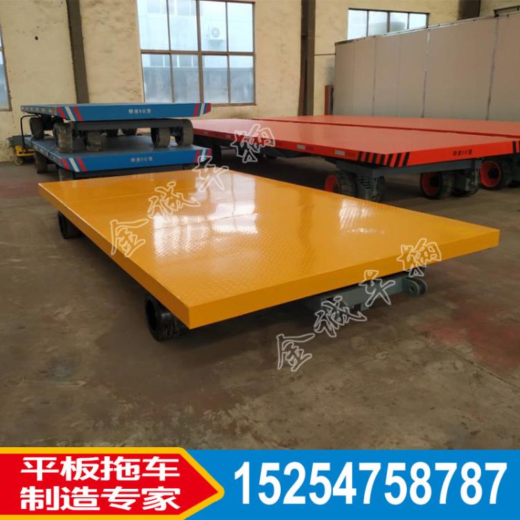 山東金誠工廠物料搬運拖車 牽引車配套平板車