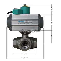 sefort气动三通换向球阀