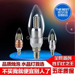 led燈泡 正白暖白光源 蠟燭拉尾燈泡