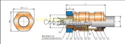 金屬防爆防水固定頭、防水防爆電纜接頭