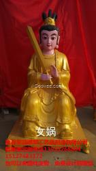 銅彩繪女媧娘娘-銅雕女媧那娘廠家-榮昌