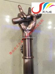 紅古銅光面造型藝術大門不銹鋼拉手