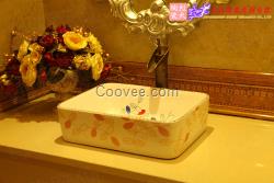 供應(yīng)景德鎮(zhèn)陶瓷洗臉盆 酒店用品陶瓷洗臉盆