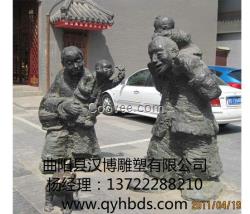一家人雕塑，鑄銅雕塑制作廠家，人物雕塑