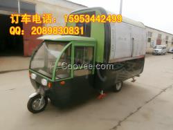 供應(yīng)電動三輪小吃車 定做多功能美食餐車