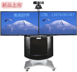 新品掛60寸雙屏液晶電視機(jī)移動支架