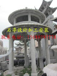 龍柱石亭龍柱石雕涼亭，青石涼亭