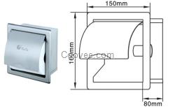 廁紙盒 不銹鋼小卷紙箱 嵌入式手紙架