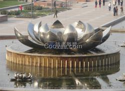 錢豐不銹鋼雕塑,不銹鋼植物雕塑