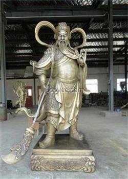 銅關公雕塑鑄造,天津銅關公像,世隆雕塑