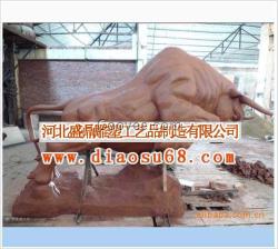 銅雕開荒牛_銅雕工藝品_大型銅雕牛-盛鼎