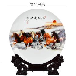 供應(yīng)景德鎮(zhèn)定制春節(jié)禮品陶瓷賞盤