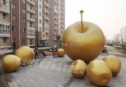 大型不銹鋼雕塑,不銹鋼蘋果雕塑