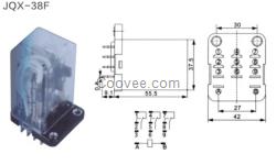 電磁繼電器JQX-38F