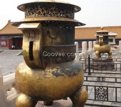 銅香爐,妙緣工藝品,寺院兩米寬銅香爐