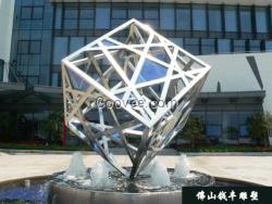 不銹鋼方塊雕塑,創意不銹鋼雕塑