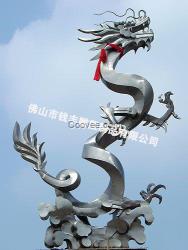 不銹鋼龍型雕塑,不銹鋼雕塑定制,大型不銹