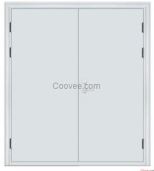 钢制双开子母防火门