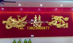 酒店個性化定制玻璃鋼龍鳳雕塑廠家