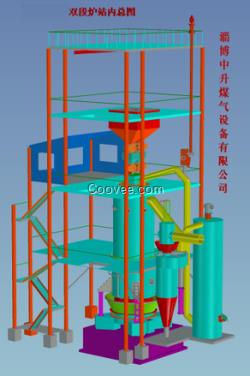 双段煤气发生炉