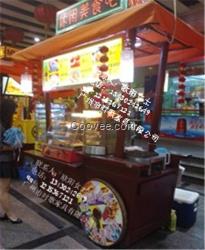 陕西步行街仿古美食售卖车 售货亭 厂家直销