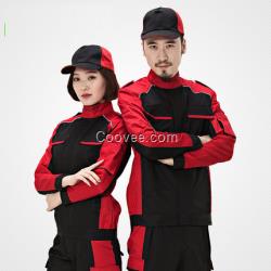 2017年春秋長袖汽修工作服 汽車美容工作服套裝男