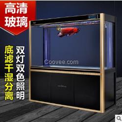 YEE大型水族箱中型玻璃生態(tài)龍魚缸底過濾下過濾大魚缸