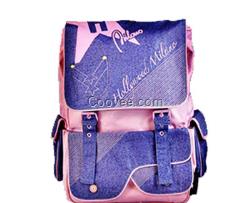 廠家供應eb-618學生牛仔紋壓模大背包書包_雙肩包定制廠家