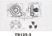 中壓鼓風機廠家 TB125-3