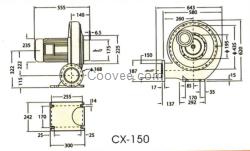 松達(dá)透浦式中壓鼓風(fēng)機(jī)CX-150