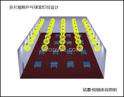 乒乓球室照明，乒乓球室內(nèi)燈具，乒乓球節(jié)能燈品牌