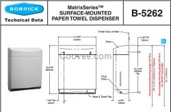 Bobrick B-5262保必麗壁掛式紙巾架